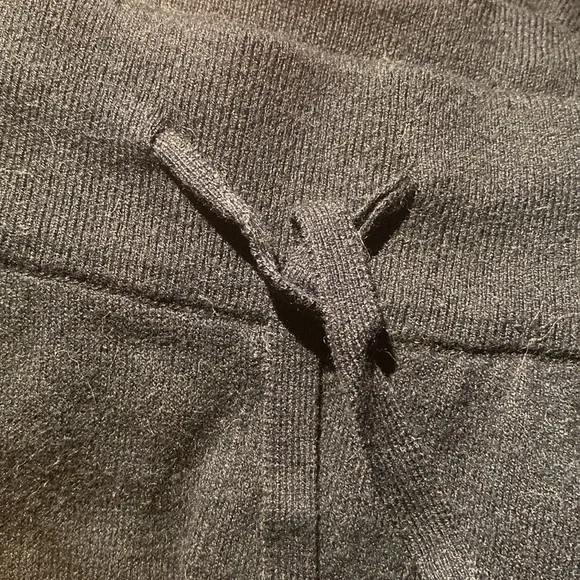 Banana Republic Kiera Cashmere joggers black drawstring waist banded ankle P SM